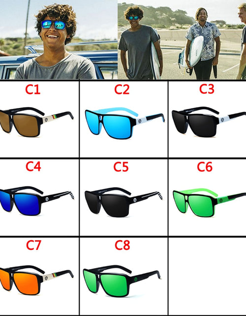 Load image into Gallery viewer, Viahda Polarized Sunglasses Men Sunglasses Men Driving Mirrors Coating Points Black Frame Eyewear Male Sun Glasses UV400