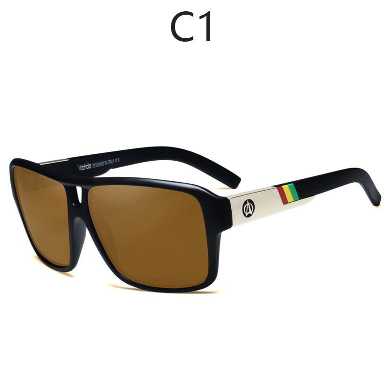 Viahda Polarized Sunglasses Men Sunglasses Men Driving Mirrors Coating Points Black Frame Eyewear Male Sun Glasses UV400