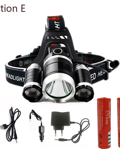 Load image into Gallery viewer, Headlamp 90 degree high Led lighting Head Lamp 4 mode XML T6/R5 LED Headlamp Headlight Camping Fishing headlight Torch Lanterna