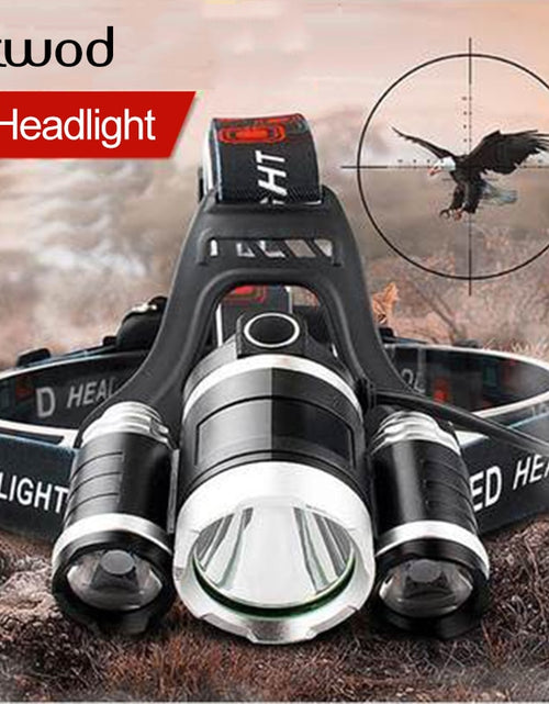 Load image into Gallery viewer, Headlamp 90 degree high Led lighting Head Lamp 4 mode XML T6/R5 LED Headlamp Headlight Camping Fishing headlight Torch Lanterna