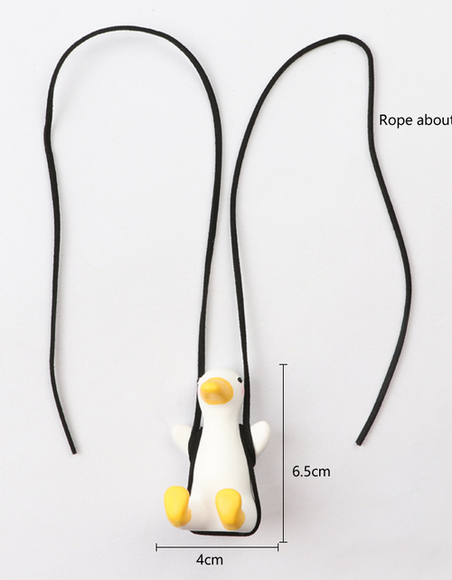 Load image into Gallery viewer, Gypsum Cute Anime Car Accessory Swing Duck Pendant