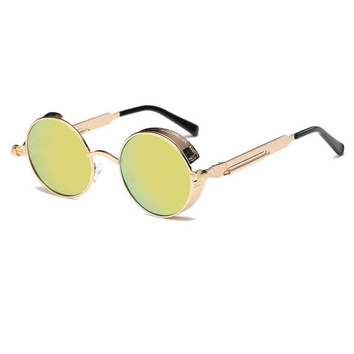 Load image into Gallery viewer, Metal Round Steampunk Sunglasses Men Women Fashion Glasses Brand Designer Retro Frame Vintage Sunglasses High Quality UV400