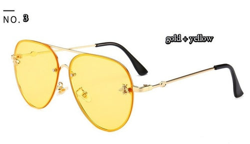 Load image into Gallery viewer, Luxury Bee Pilot Sunglasses