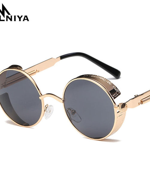 Load image into Gallery viewer, Metal Round Steampunk Sunglasses Men Women Fashion Glasses Brand Designer Retro Frame Vintage Sunglasses High Quality UV400