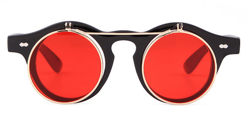 Load image into Gallery viewer, Round Flip Up Sunglasses