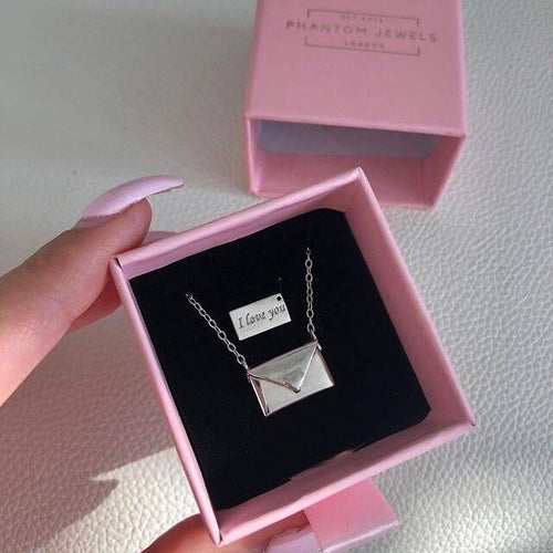 Load image into Gallery viewer, New Trendy Envelop Love Letter Silver Necklace