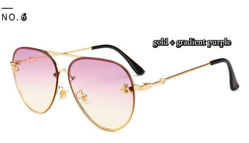 Load image into Gallery viewer, Luxury Bee Pilot Sunglasses