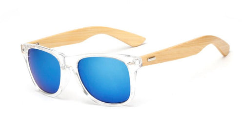 Load image into Gallery viewer, Unisex Square Bamboo Wood Sunglasses
