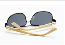 Load image into Gallery viewer, Wooden Metal Pilot Sunglasses