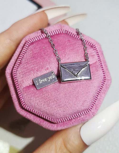 Load image into Gallery viewer, New Trendy Envelop Love Letter Silver Necklace