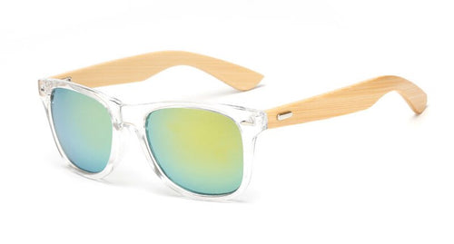 Load image into Gallery viewer, Unisex Square Bamboo Wood Sunglasses