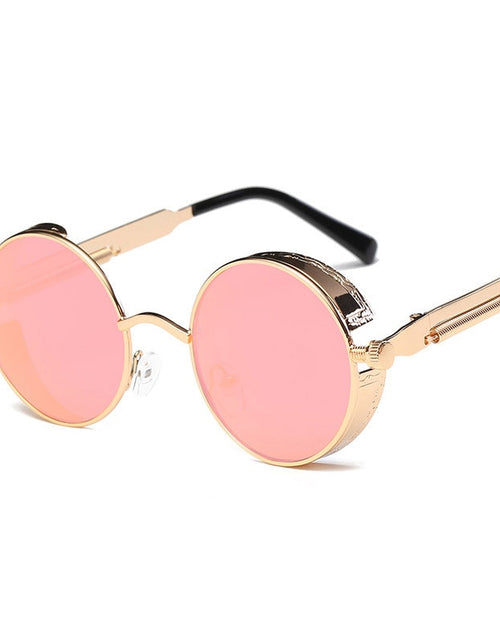 Load image into Gallery viewer, Metal Round Steampunk Sunglasses Men Women Fashion Glasses Brand Designer Retro Frame Vintage Sunglasses High Quality UV400