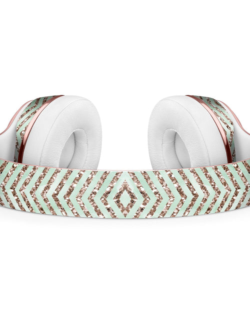 Load image into Gallery viewer, Brown and Green Glimmer Chevron Full-Body Skin Kit for the Beats by