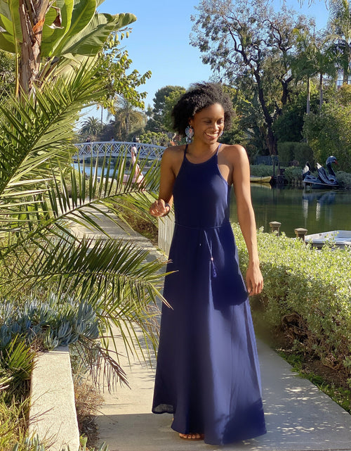 Load image into Gallery viewer, CALLIE MAXI DRESS - NAVY