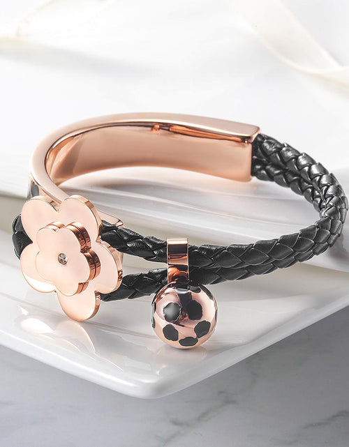 Load image into Gallery viewer, Flower Bud Wheat Chain Bar Bracelet