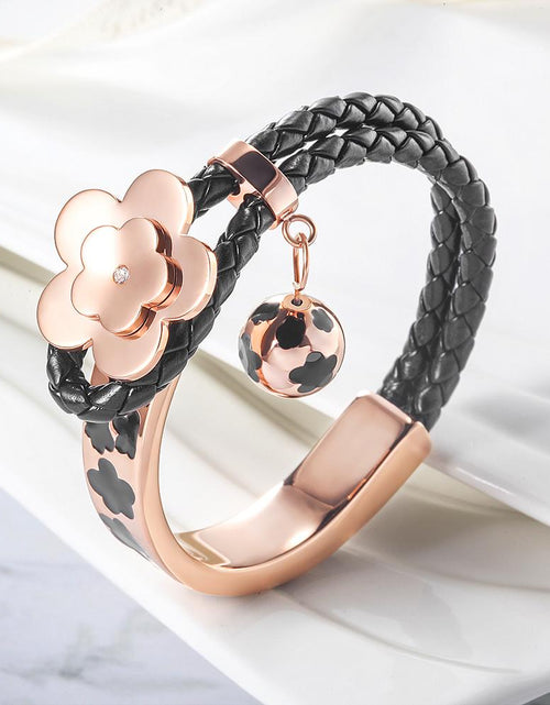 Load image into Gallery viewer, Flower Bud Wheat Chain Bar Bracelet