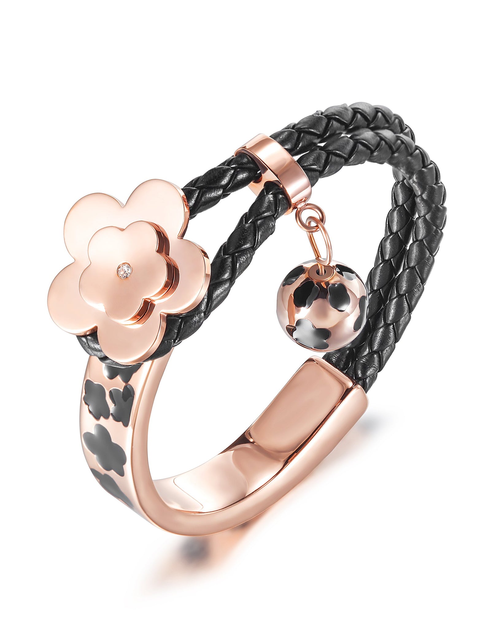 Flower Bud Wheat Chain Bar Bracelet