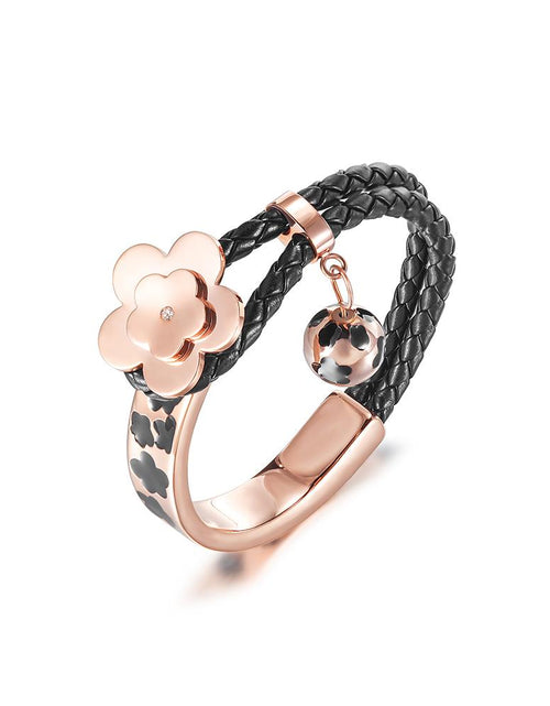 Load image into Gallery viewer, Flower Bud Wheat Chain Bar Bracelet