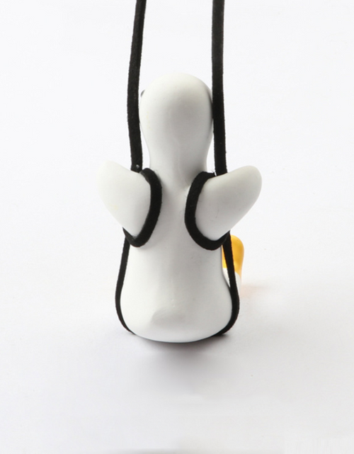 Load image into Gallery viewer, Gypsum Cute Anime Car Accessory Swing Duck Pendant