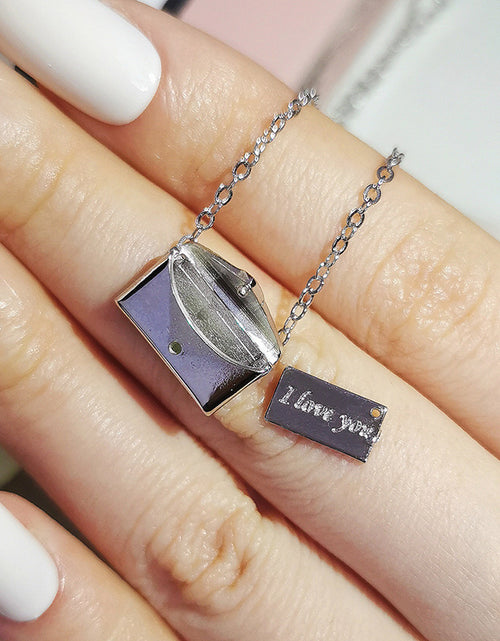 Load image into Gallery viewer, New Trendy Envelop Love Letter Silver Necklace