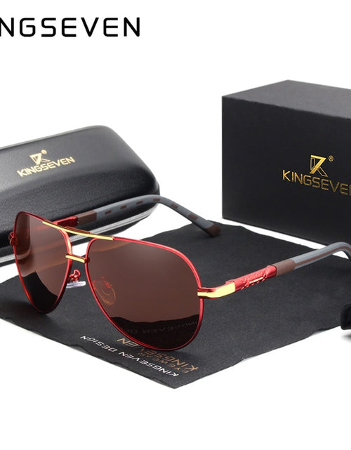 Load image into Gallery viewer, Men Vintage Aluminum Polarized Sunglasses