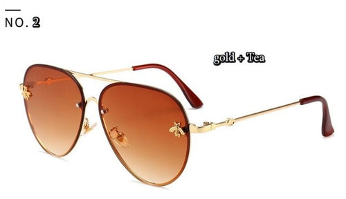 Load image into Gallery viewer, Luxury Bee Pilot Sunglasses