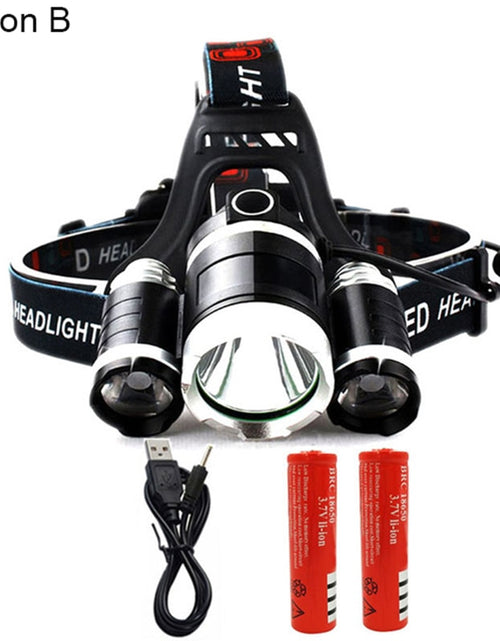 Load image into Gallery viewer, Headlamp 90 degree high Led lighting Head Lamp 4 mode XML T6/R5 LED Headlamp Headlight Camping Fishing headlight Torch Lanterna