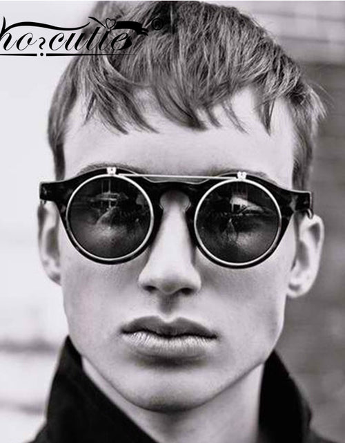 Load image into Gallery viewer, Round Flip Up Sunglasses