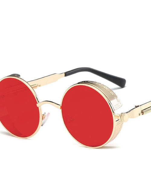 Load image into Gallery viewer, Metal Round Steampunk Sunglasses Men Women Fashion Glasses Brand Designer Retro Frame Vintage Sunglasses High Quality UV400