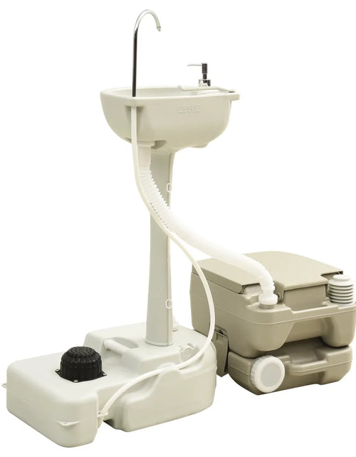 Load image into Gallery viewer, Portable Camping Toilet 2.6 x 2.6 gal and Handwasher Stand 5.3 gal