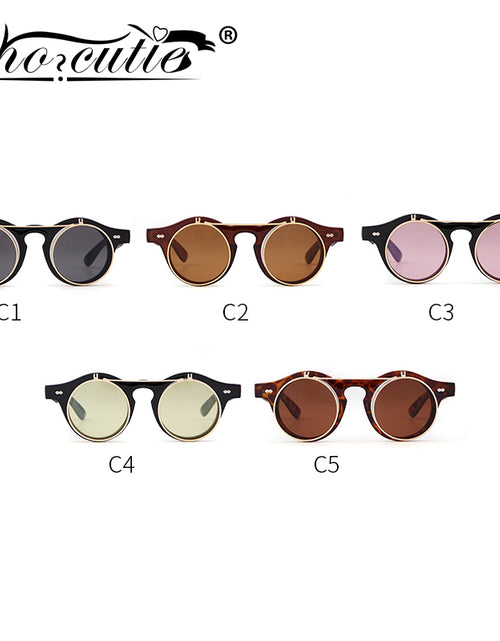 Load image into Gallery viewer, Round Flip Up Sunglasses