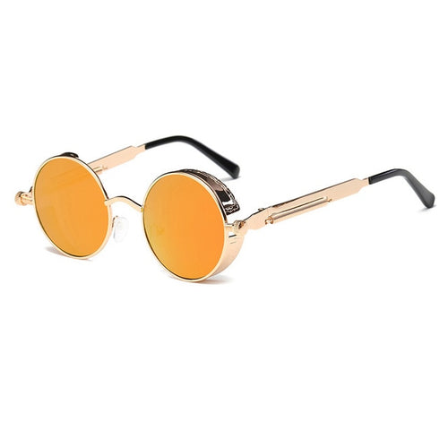 Load image into Gallery viewer, Metal Round Steampunk Sunglasses Men Women Fashion Glasses Brand Designer Retro Frame Vintage Sunglasses High Quality UV400
