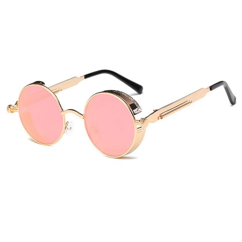 Load image into Gallery viewer, Metal Round Steampunk Sunglasses Men Women Fashion Glasses Brand Designer Retro Frame Vintage Sunglasses High Quality UV400
