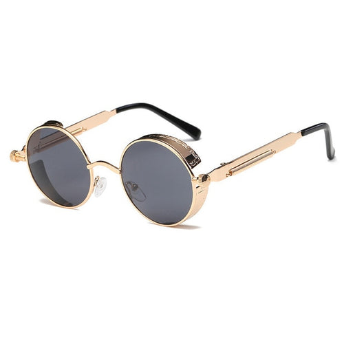 Load image into Gallery viewer, Metal Round Steampunk Sunglasses Men Women Fashion Glasses Brand Designer Retro Frame Vintage Sunglasses High Quality UV400
