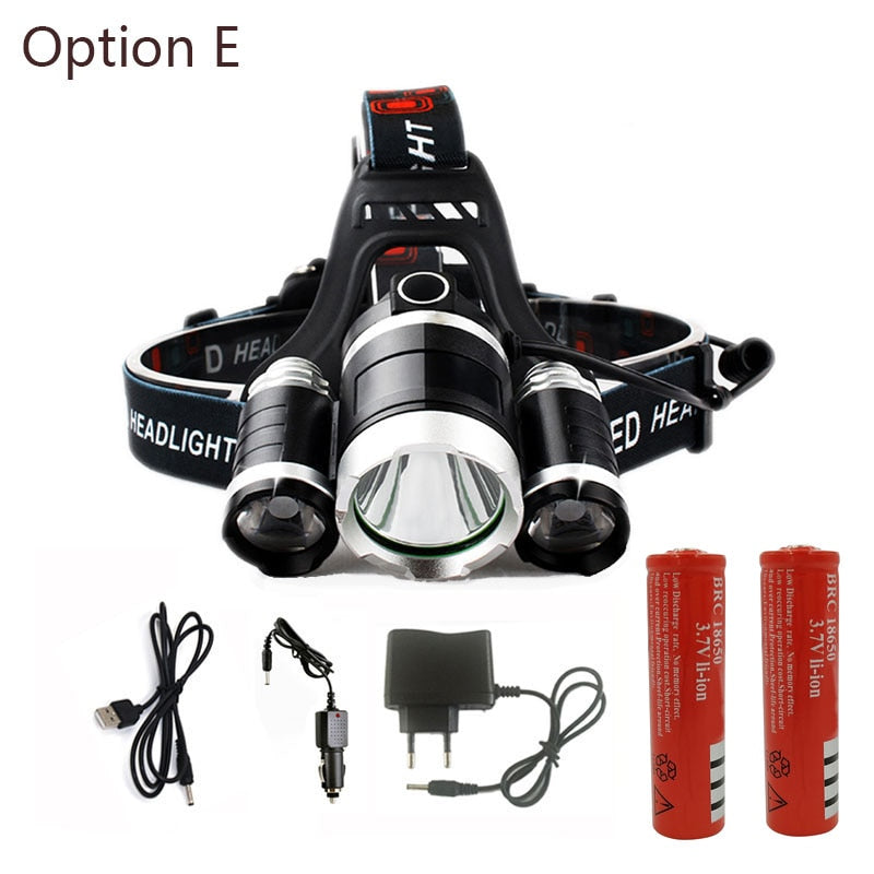 Headlamp 90 degree high Led lighting Head Lamp 4 mode XML T6/R5 LED Headlamp Headlight Camping Fishing headlight Torch Lanterna