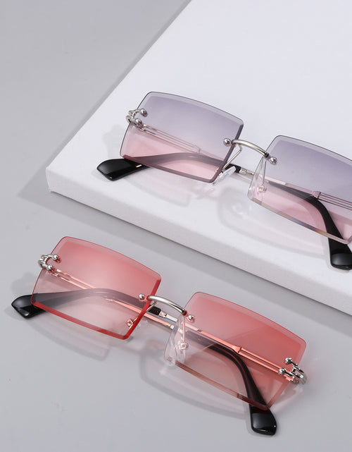 Load image into Gallery viewer, Rimless Small Rectangle Sunglasses UV400 Eyewear
