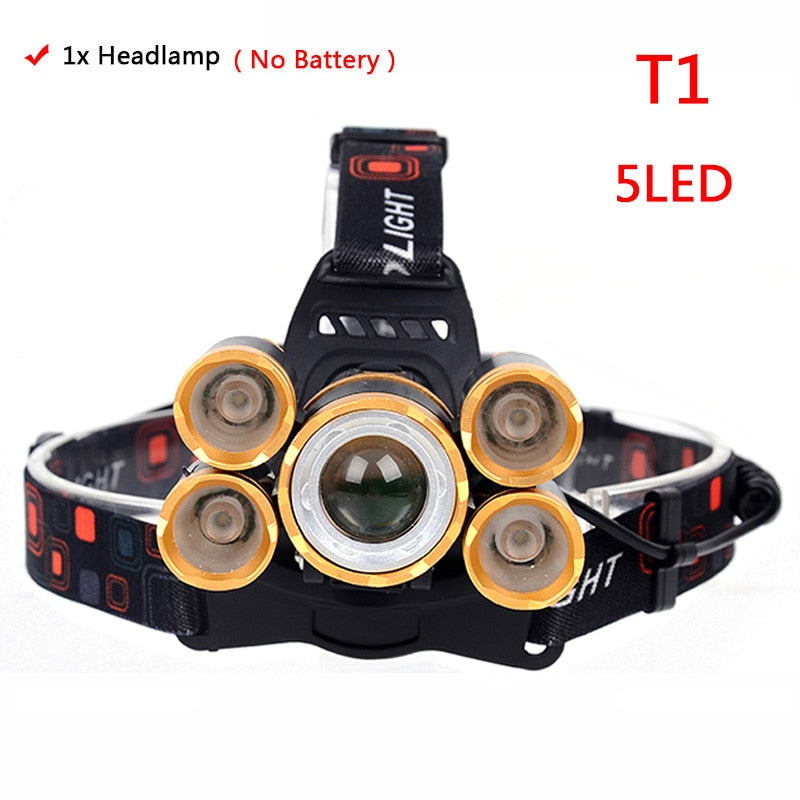 Z35T13 Headlight 4000 Lumen headlamp CREE XML3/5 LED T6 Head Lamp Flashlight Torch head light 18650 battery AC/DC charger option