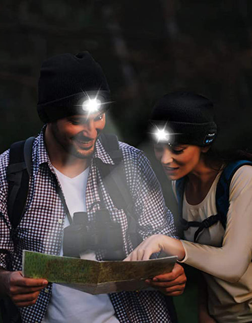 Load image into Gallery viewer, LED Hat With Stereo Headset
