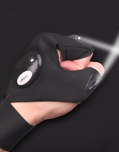 Load image into Gallery viewer, Fingerless Glove LED Flashlight Torch Outdoor Tool Fishing Camping Hiking Survival Rescue Multi Light Tool Left/Right Hand
