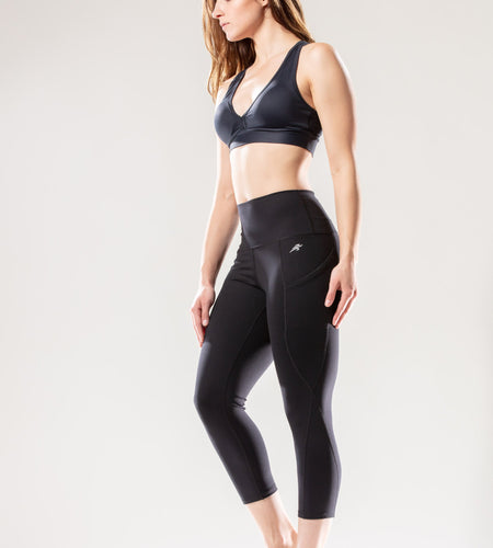 Jolie High-Waisted Capri Leggings with Hip Pockets