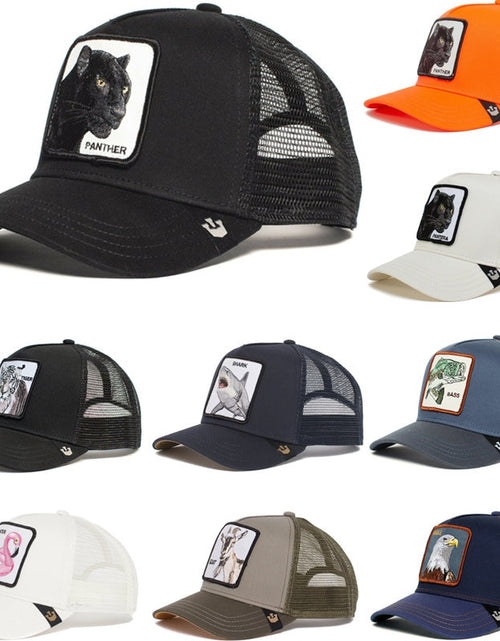 Load image into Gallery viewer, High Quality Animal Snapback Cotton Trucker  Mesh Cap
