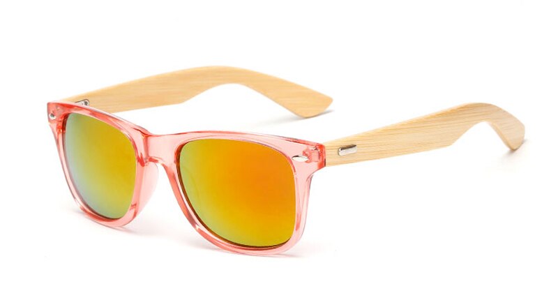 Unisex Square Bamboo Wood Sunglasses