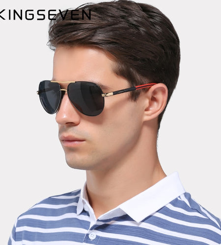 Men Vintage Aluminum Polarized Sunglasses