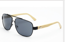 Load image into Gallery viewer, Wooden Metal Pilot Sunglasses
