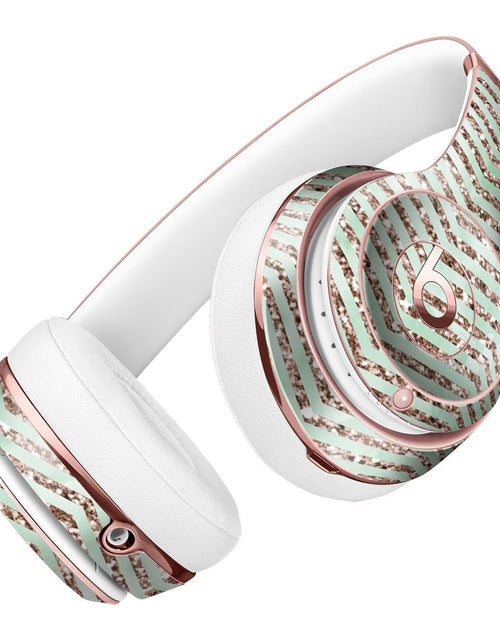Load image into Gallery viewer, Brown and Green Glimmer Chevron Full-Body Skin Kit for the Beats by
