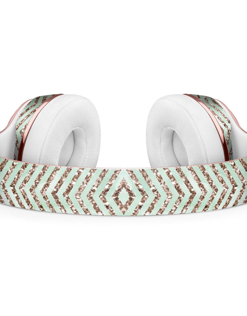 Load image into Gallery viewer, Brown and Green Glimmer Chevron Full-Body Skin Kit for the Beats by
