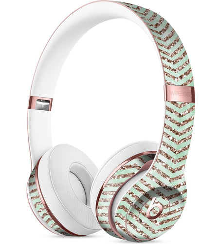 Brown and Green Glimmer Chevron Full-Body Skin Kit for the Beats by