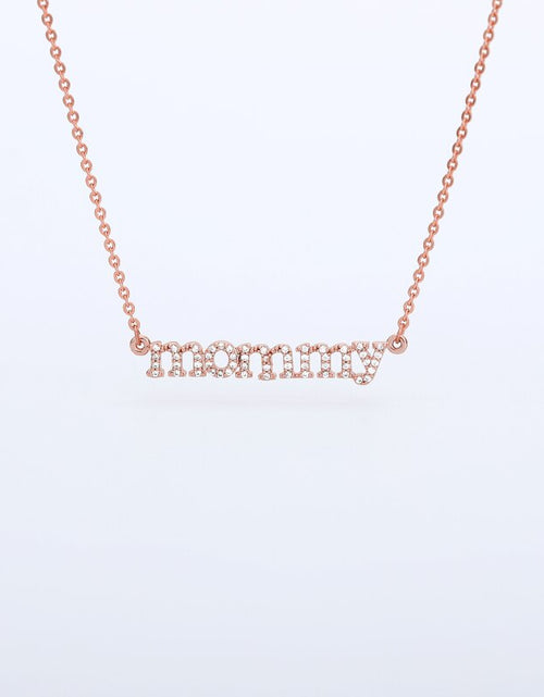 Load image into Gallery viewer, Crystal Pave CZ Letters mommy Pendant Necklace
