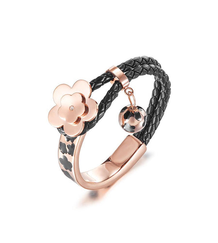 Flower Bud Wheat Chain Bar Bracelet