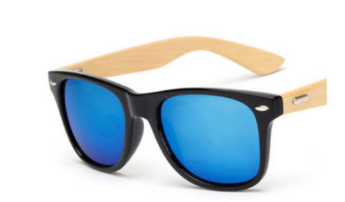 Load image into Gallery viewer, Unisex Square Bamboo Wood Sunglasses
